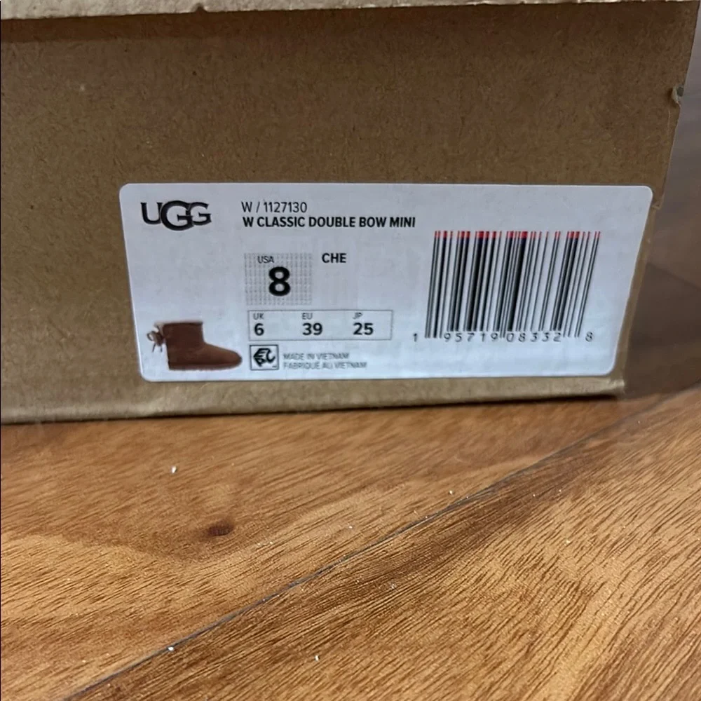 UGG Brown and Cream Shearling Boots